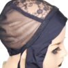 Headband Wig Cap with Adjustable Straps – Breathable, Custom-Fit Base for Wig Making (Black)