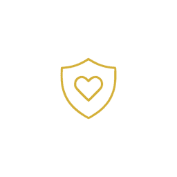 Shield trust icon on a white background