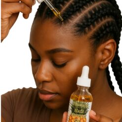 Pineapple Hair Growth Oil Bottle – Natural Treatment for Afro Hair Growth