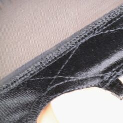 Velvet wig grip cap on mannequin head showing adjustable band and lace front, colour Black