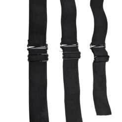 Adjustable black wig bands 3 pack with metal clips for DIY wig construction