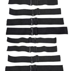 Ten pack bulk adjustable elastic wig bands black for professional wig makers and stylists